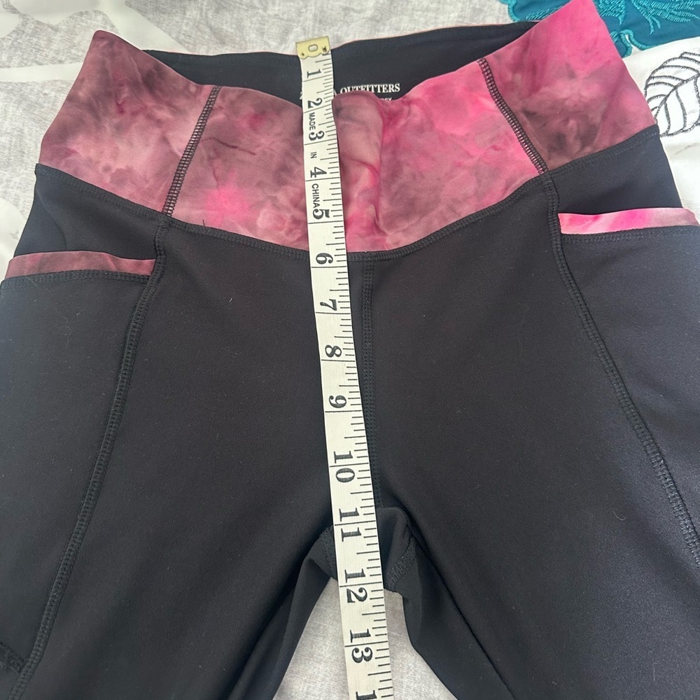 Zenana Outfitters Activewear Leggings Women’s M Black Pink Athletic Pants - Picture 5 of 6